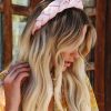 Accessories * | Pann-001 Accessories Esmeralda Braided Satin Headband Pink Final Sale