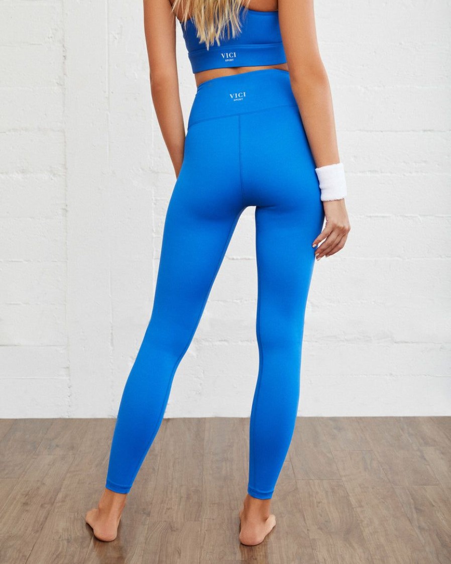 Clothing * | All-001 Vici Exclusives Flex Legging Cobalt Blue Final Sale