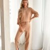 Clothing * | Mod -001 Genevieve Knit High Waisted Pants Sand