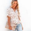 Clothing * | Dres-001 Sweet Summertime Vendee Floral Wrap Top Final Sale