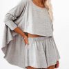 Clothing * | Curr-002 Early Riser Cotton Blend High Low Top Final Sale