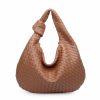 Bags * | Urba-001 Harper Woven Faux Leather Handbag Tan Final Sale Sunny Daze