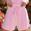 Clothing * | All-001 Ash Cotton High Rise Shorts Bubblegum Final Sale