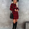 Clothing * | Fate-001 Dresses Rochester Gingham Sweater Dress