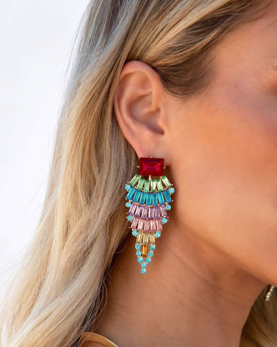 Jewelry * | Acce-001 Soliel Drop Earrings Multi Color