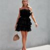 Clothing * | Mabl-001 Lille Strapless Tulle Mini Dress Black Guest Of Wedding