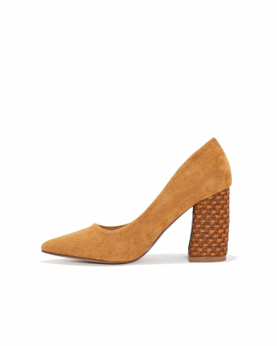 Shoes * | Prim-001 Shoes Mary Faux Suede Pumps Mustard Final Sale