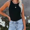 Clothing * | Blue-001 Explorer Knit Tank Bodysuit Black Sunny Daze