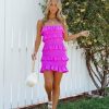 Clothing * | Oliv-001 Take Me To Miami Sonja Smocked Ruffle Tiered Mini Dress Orchid Final Sale