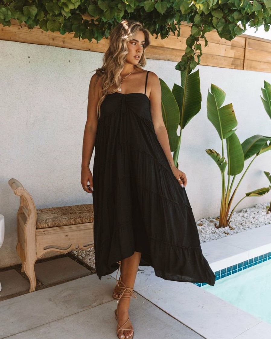 Clothing * | Love-003 Del Mar Pocketed High Low Maxi Dress Final Sale The Vacation Shop