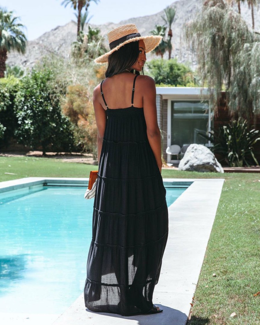 Clothing * | Love-003 Del Mar Pocketed High Low Maxi Dress Final Sale The Vacation Shop