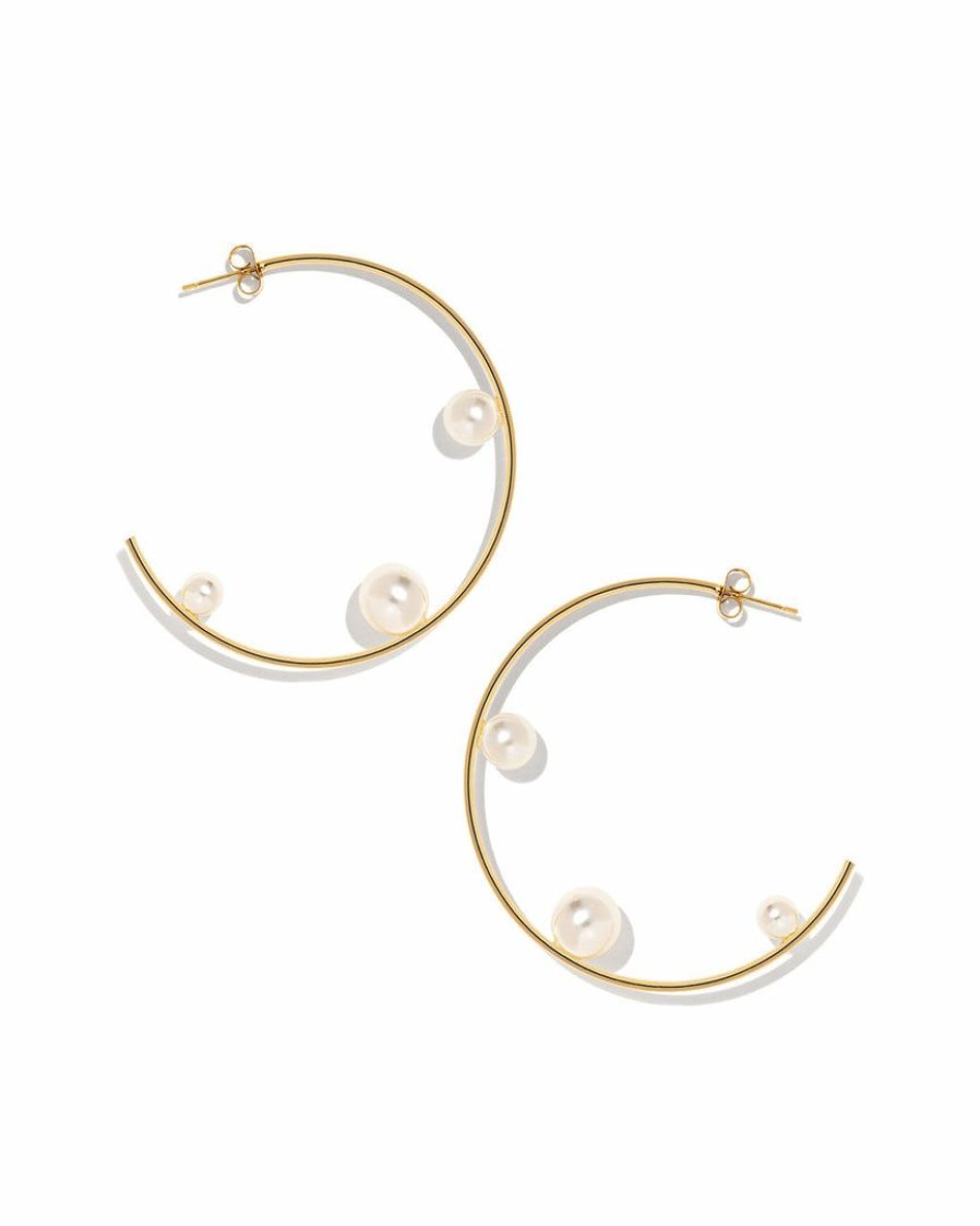 Jewelry * | Acce-001 Gracie Pearl Hoops