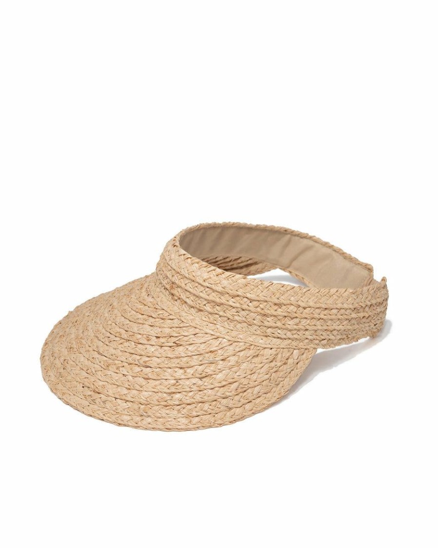 Accessories * | Succ-001 The Vacation Shop Island Time Straw Visor Final Sale