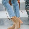 Shoes * | Mira-001 Shoes Uptown Faux Suede Heeled Bootie Khaki