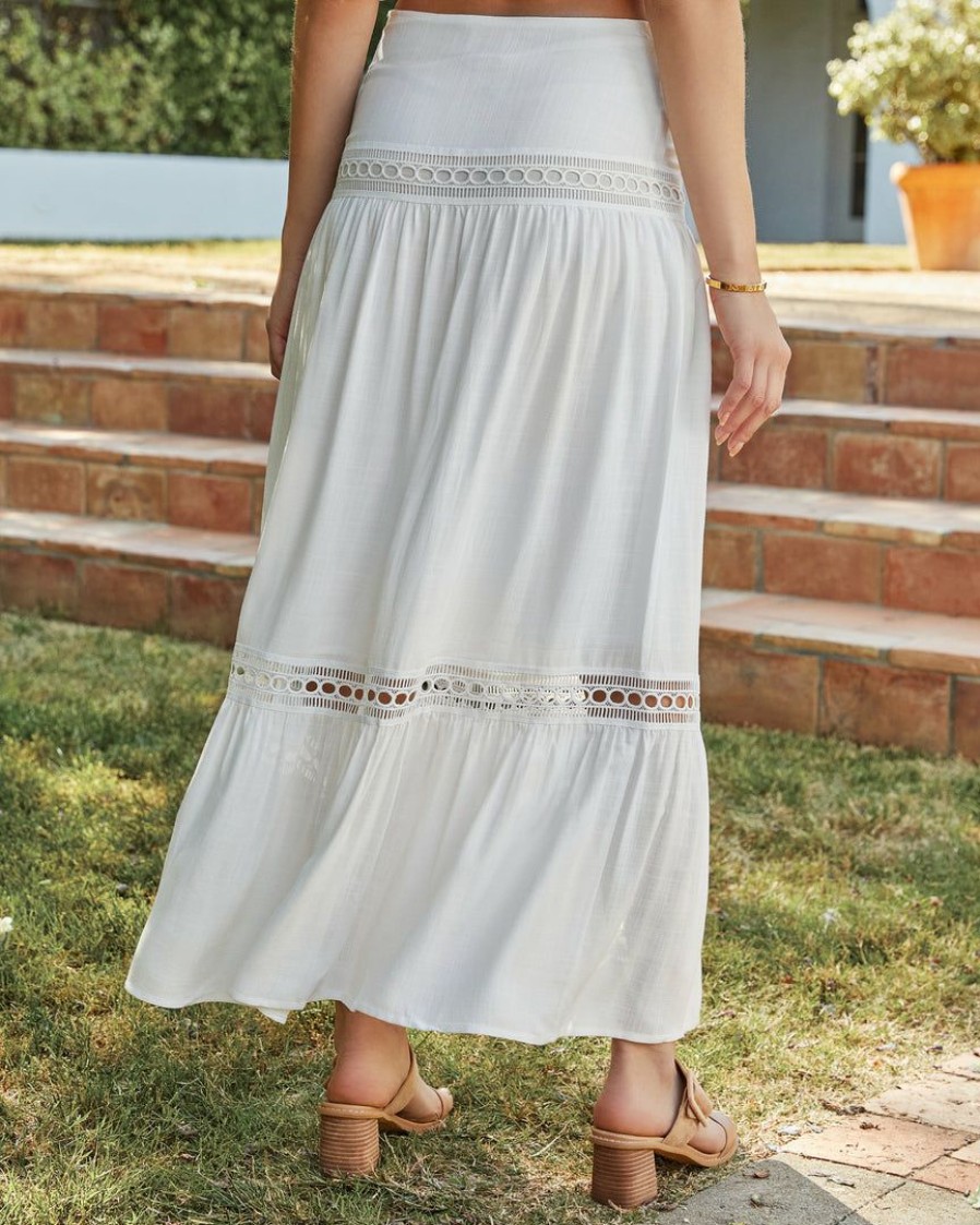 Clothing * | Koko-001 Bottoms Rosemead Crochet Tiered Maxi Skirt Final Sale