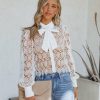 Clothing * | On T-001 Simone Crochet Button Down Top Final Sale