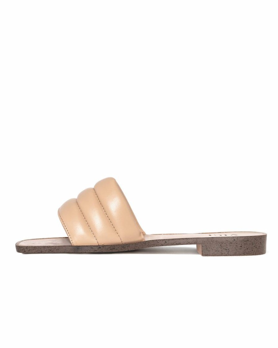 Shoes * | Free-002 Skye Padded Square Toe Sandal Nude Final Sale